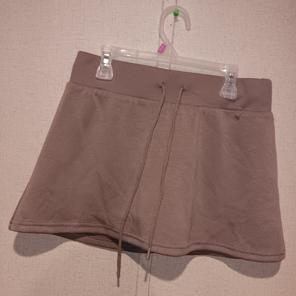 Urban Daizy Brown Mini Skirt with Drawstring short skirt Size S